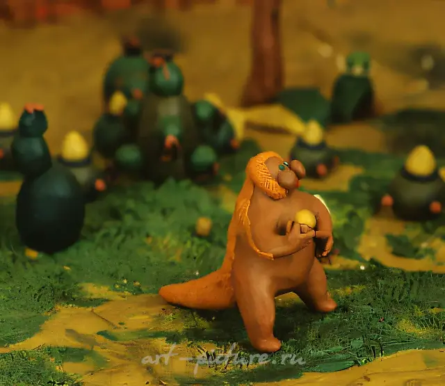 Beast Shuak (fragment of installation «People of Kho»), 1993, plasticine, 4x8 cm. Ronald Feldman Fine Arts, New York, USA