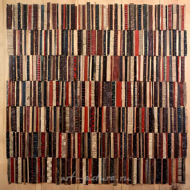 Большой септет, 1989, дерево, медь, кожа, холст, масло, лак, 128х131х6 Собственность автора
