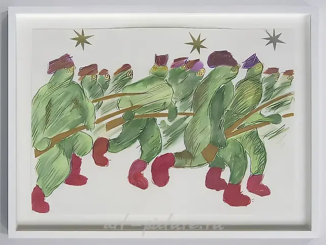 Из серии «Полтавская битва», 2006, цветной карандаш, перо на бумаге, 29,7x42 см