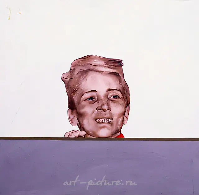Portrait of Umalatova, 1993, Acrylic on cardboard, 70x70 cm Author’s property