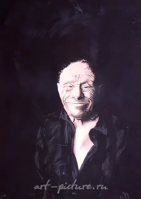 A Man, 1991, Acrylic on cardboard, 130x75 cm Author’s property