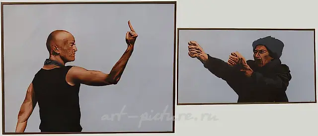 Russian-German Dialogue. Diptych, 1993, Acrylic on cardboard, 150x200 cm, 70x110 cm Berlin National Gallery, Germany