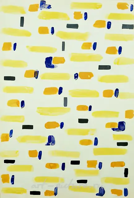 Rhythm, 1958, Tempera on paper, 80x58 author`s property