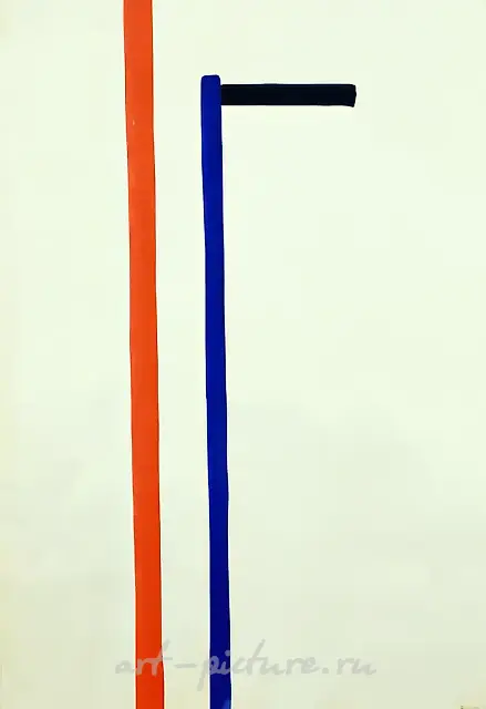 From the series "Signal System", 1959, Tempera on paper, 80x60 author`s property