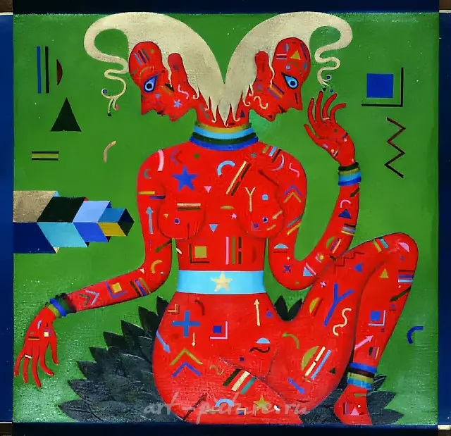 N18，1990年，布面油画，80×80，作者自藏