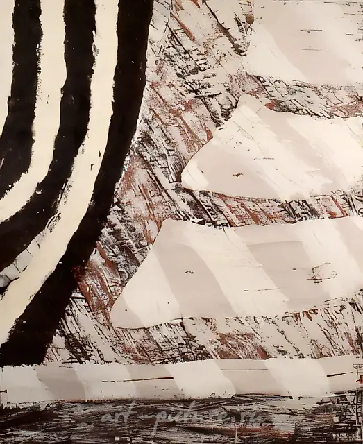 The Fall of a Canvas, 1991, Mixed media on paper, 130x110 cm Author’s property