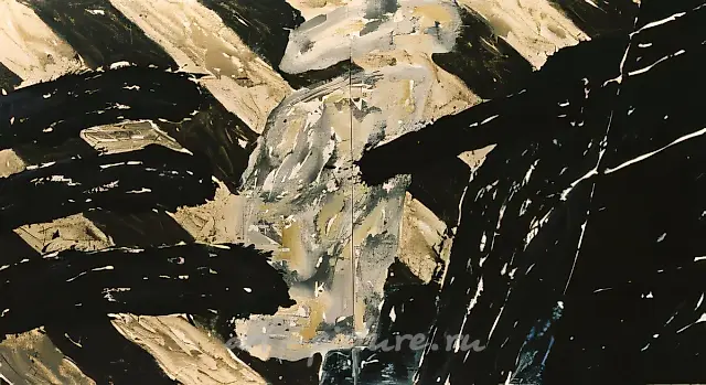 Mysterious Ascent, 1991, Pigments on canvas, 200x360 cm Author’s property