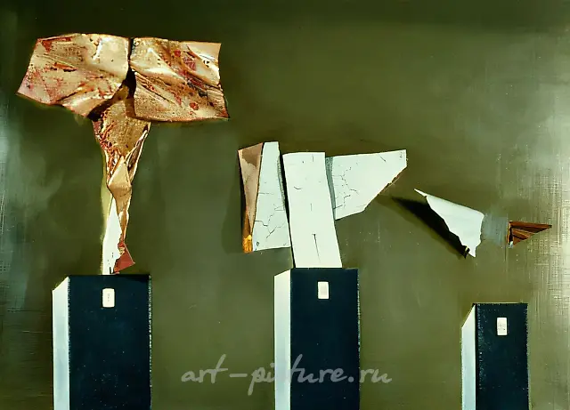 Ника Самофракийская, 1987, Металл, эмаль, 50х30х5 см Собственность автора