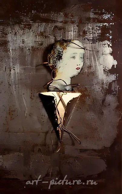 Светильник "Помпеи", 1994, Металл, эмаль, 58х90х14 см Собственность автора