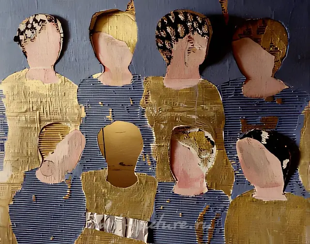 Цирк. Фрагмент инсталляции "Вилла Мистерий", 1994, Картон, масло, 150х150 см Собственность автора
