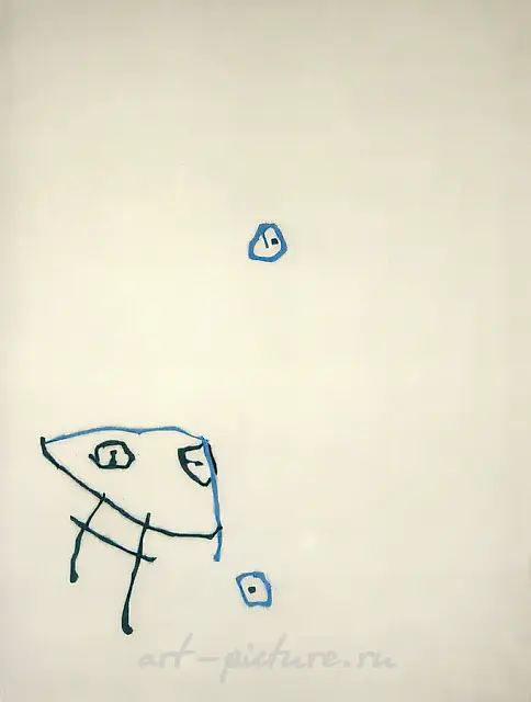 无题。选自《儿童作品样本》系列，1991年，布面油画，120×50厘米，作者自藏。