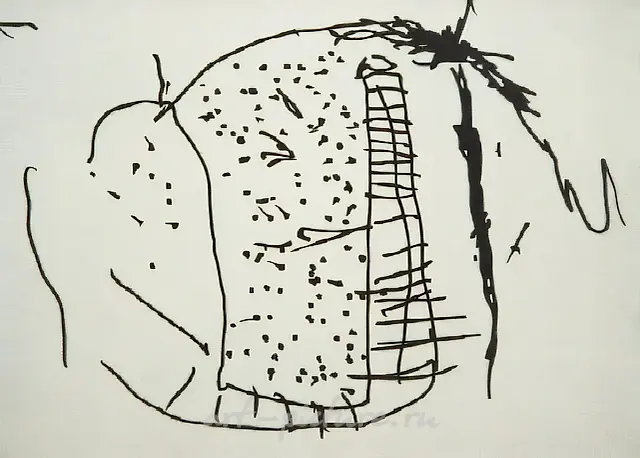 无题。选自《儿童作品样本》系列，1993年，布面油画，50x70厘米 作者自藏