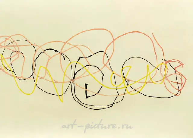 无题。选自“错误曲线”系列，1995年，布面油画，90×120厘米，艺术家自藏