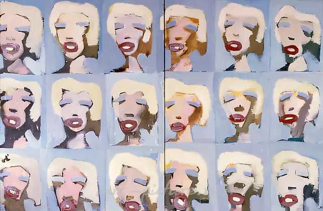 Andy Warhol. Marilyn. (2 parts). From the series «Pictures for the Museum», 1989, canvas, oil, 160x220 cm. Author`s property