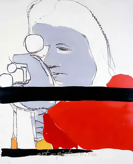 Sniper, 1994, Oil and enamel on canvas, 200x170 cm Author’s property