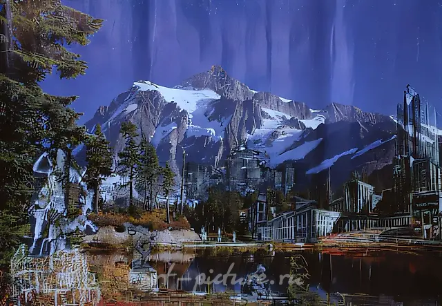 无题。来自“迷失帝国”系列，1995年，摄影拼贴，100×40厘米，作者自藏
