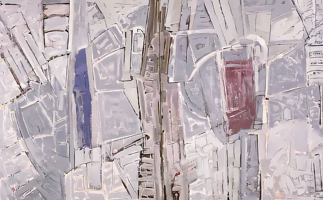 灰色结构，1990年，画布，丙烯，俄罗斯联邦文化部