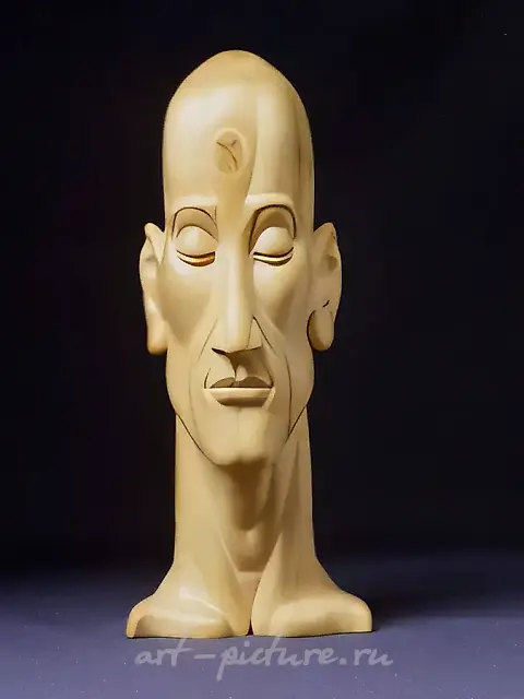 Self restriction, 1992, boxwood, h 27,5