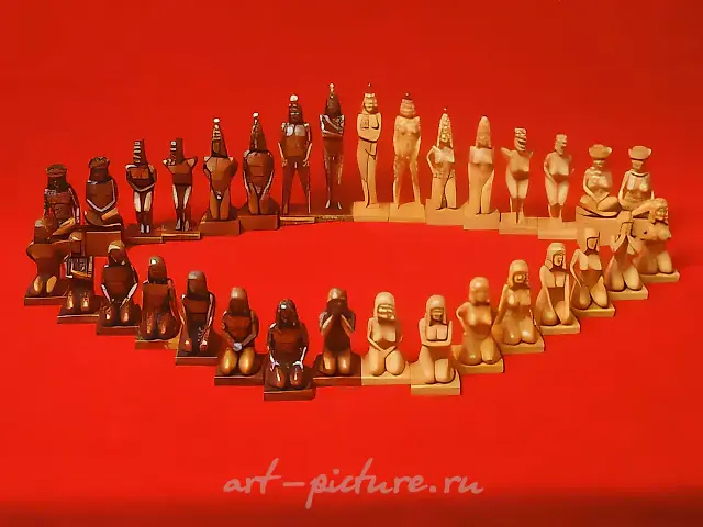 Chess set N3 "Opposition", 1994, boxwood, h 13,5