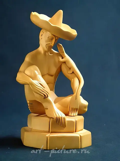Secret knowledge, 1992, boxwood, h 15,5