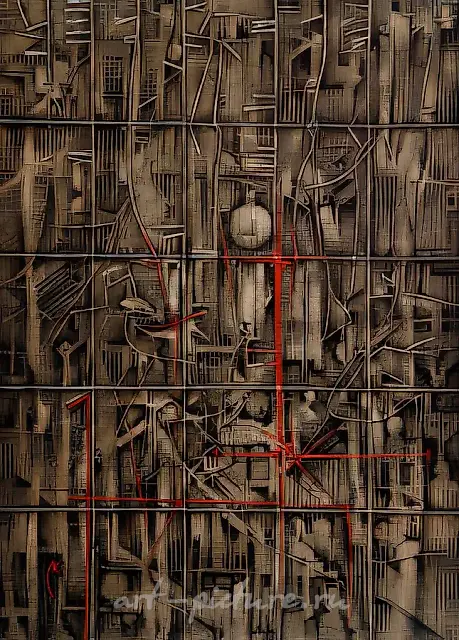 "Armageddon", 1995, mat, PVA, oil, 70X50 Author's property