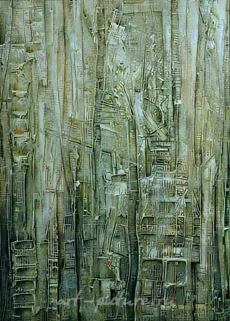 "Capillaries of the Subconscious", 1995, canvas, oil, 80,5X60,5 Author's property