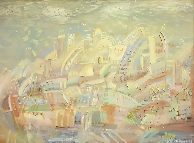Heavenly Jerusalem, 1990, canvas, oil, 120x160 cm. Owner unknown