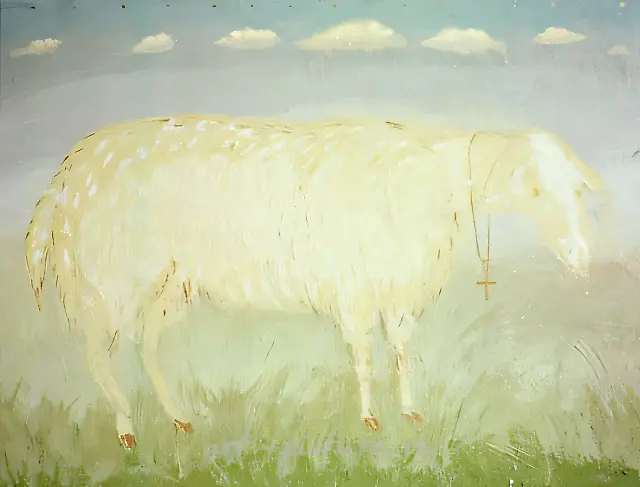 Ovchinnikova, 1990, canvas, oil, 150x200 cm. P. Sprovieri Collection, Rome, Italy