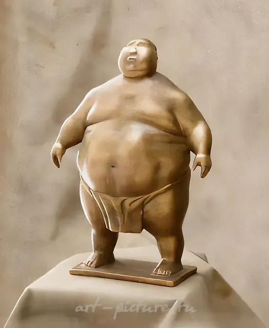 伟大的冠军,1996年,青铜雕塑,38×35×20厘米