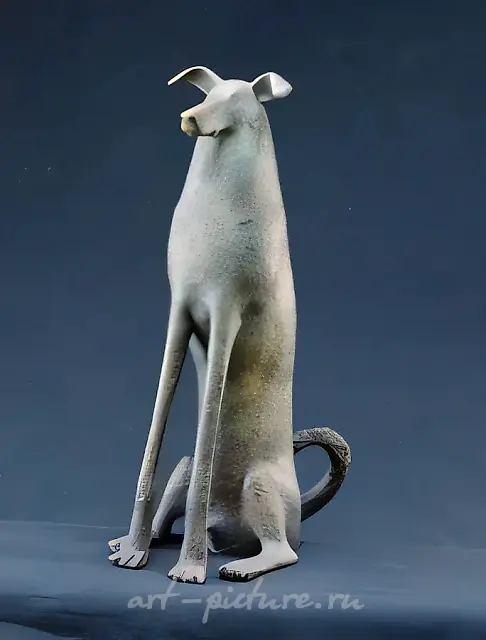 Портрет собаки, 1993, бронза, 50х16х28