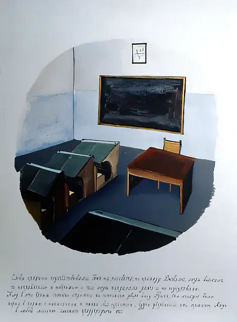 Проект "Paramen" в Galerie Grita Insam, Вена, Австрия, 1994, Холст, акрил, 75 х 60 см Galerie Grita Insam, Вена, Австрия