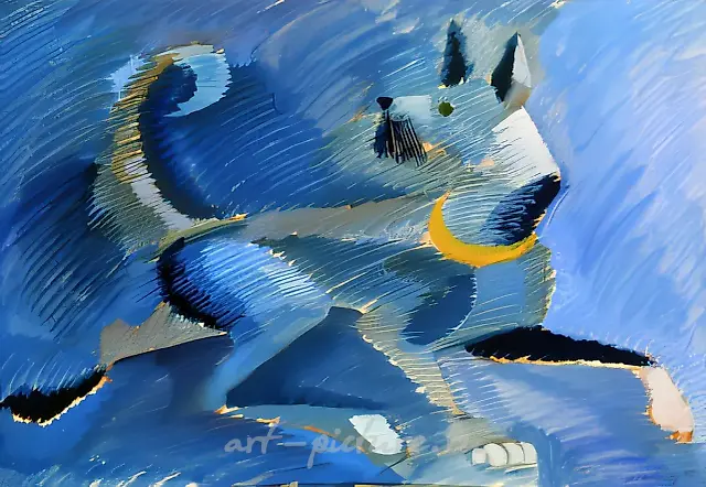 Голубая Чипа, 1986, гуашь, картон, 50 х 40 Собственность автора
