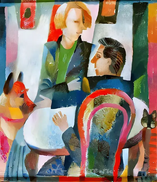In the studio, 1988, oil on canvas, 55x45