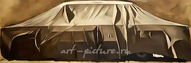 Car, 1996, canvas, oil, 66 x 196 cm