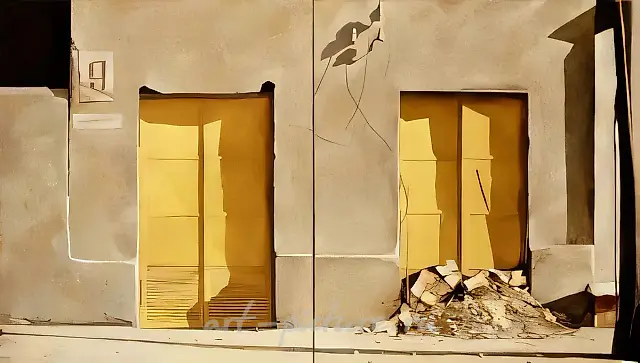 Diptych, 1992, canvas, oil, 116 x 197 cm
