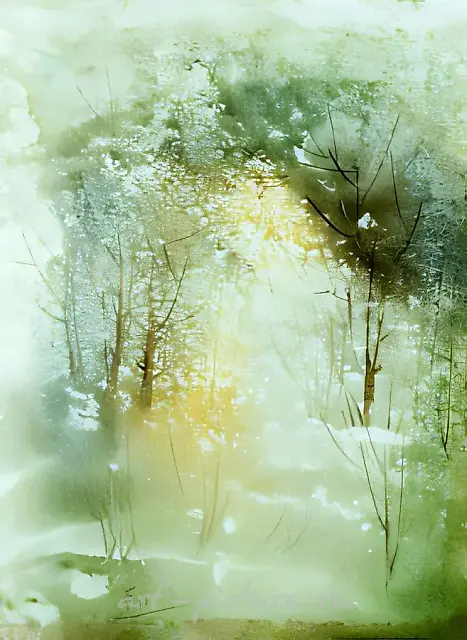 Forest Lace, 1991, paper, water-colour, 20 x 30 cm