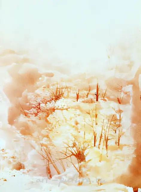 Roof of Forest, 1990, paper, water-colour, 20 x 30 cm