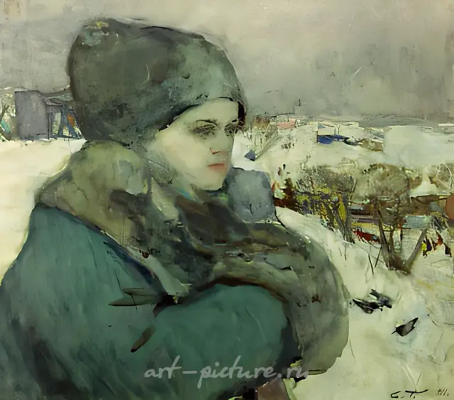 Winter, 1911, water-colour, paper, 41х45,5