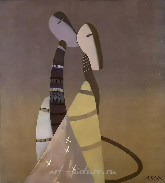 Одна, 1995, холст, масло, 100x90 см. Собственность автора