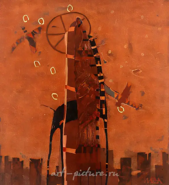 Кошачий камень, 1995, холст, масло, 100x90 см. Собственность автора