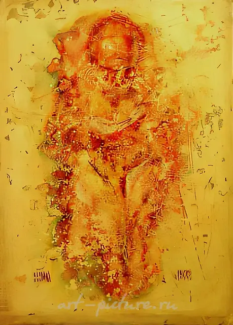 Рождение - Смерть, 1972, холст, темпера, нитроэмаль, лак, 99,5х74,5