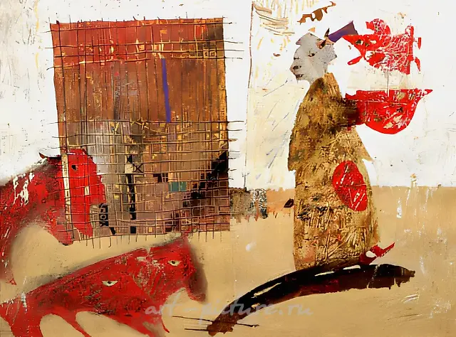无题，1994年，纸上油画，70x50