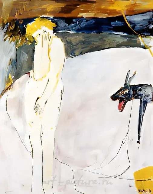 无题，1995年，丙烯画布，100x81