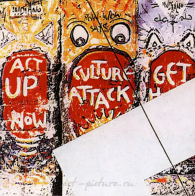 The Berlin wall. Collage №461., 1995, Silk screen on a cardboard, 50х60