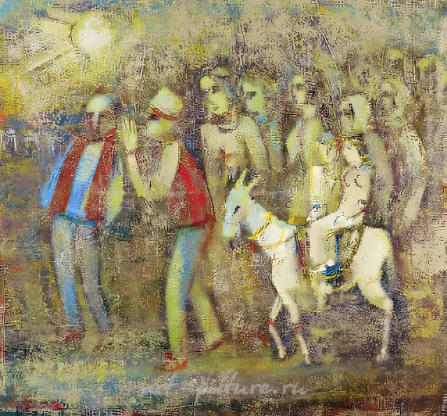 Feast, 1993, canvas, oil, 120x130 cm. Author`s property