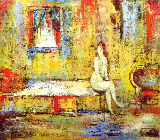 My Guest, 1996, canvas, oil, 65x75 cm. Private collection, Great Britain