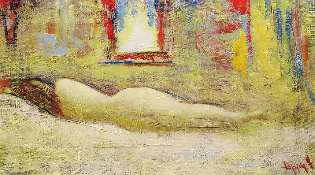 Nude, 1996, canvas, oil, 27x42 cm. Private collection, Great Britain