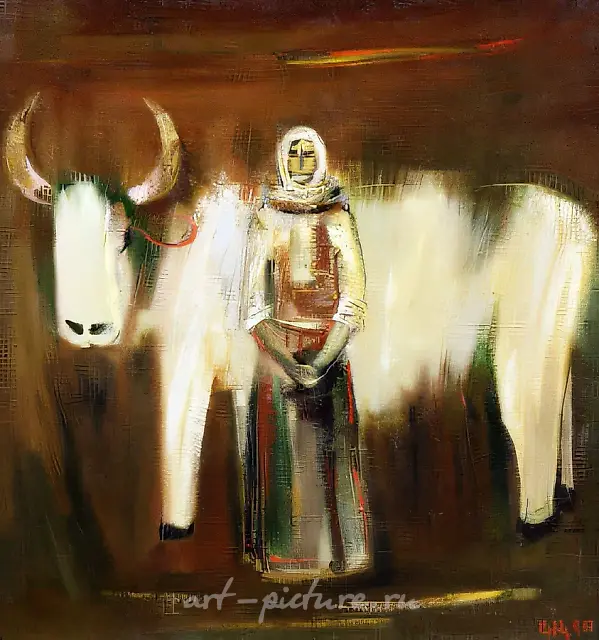 Nursemaid, 1987, canvas, oil, 115x100 cm. State Tretyakov Gallery, Moscow