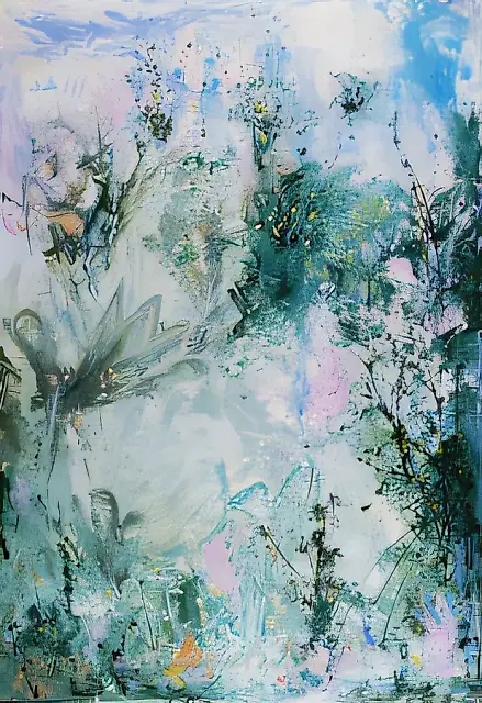 Angel of a Bird Cherry Paradise, 1993, oil on canvas, 150x100