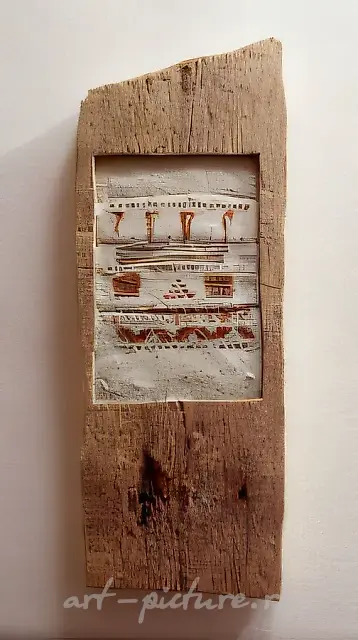 Inscription IV, 1994, mixed technique, 49 x 19 cm Author`s property
